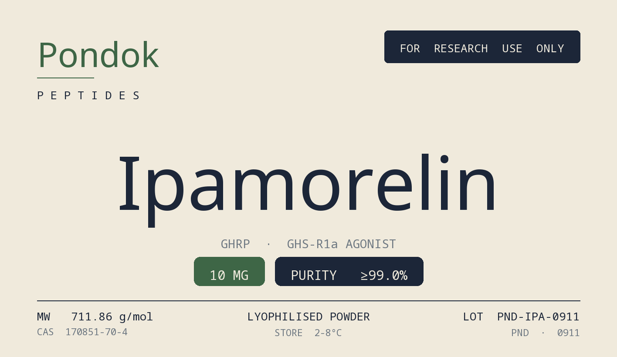 Ipamorelin - Pondok Peptides label