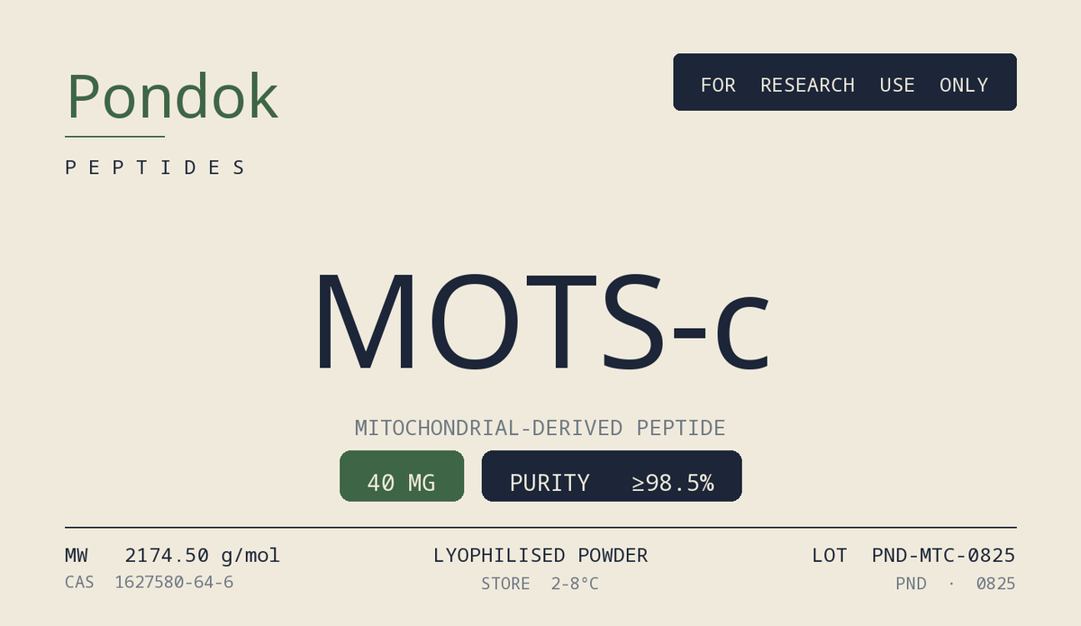 MOTS-c - Pondok Peptides label
