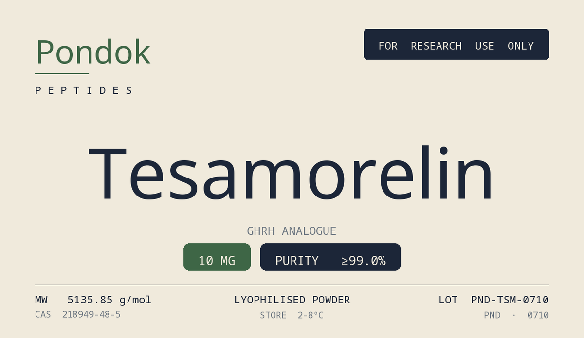 Tesamorelin - Pondok Peptides label