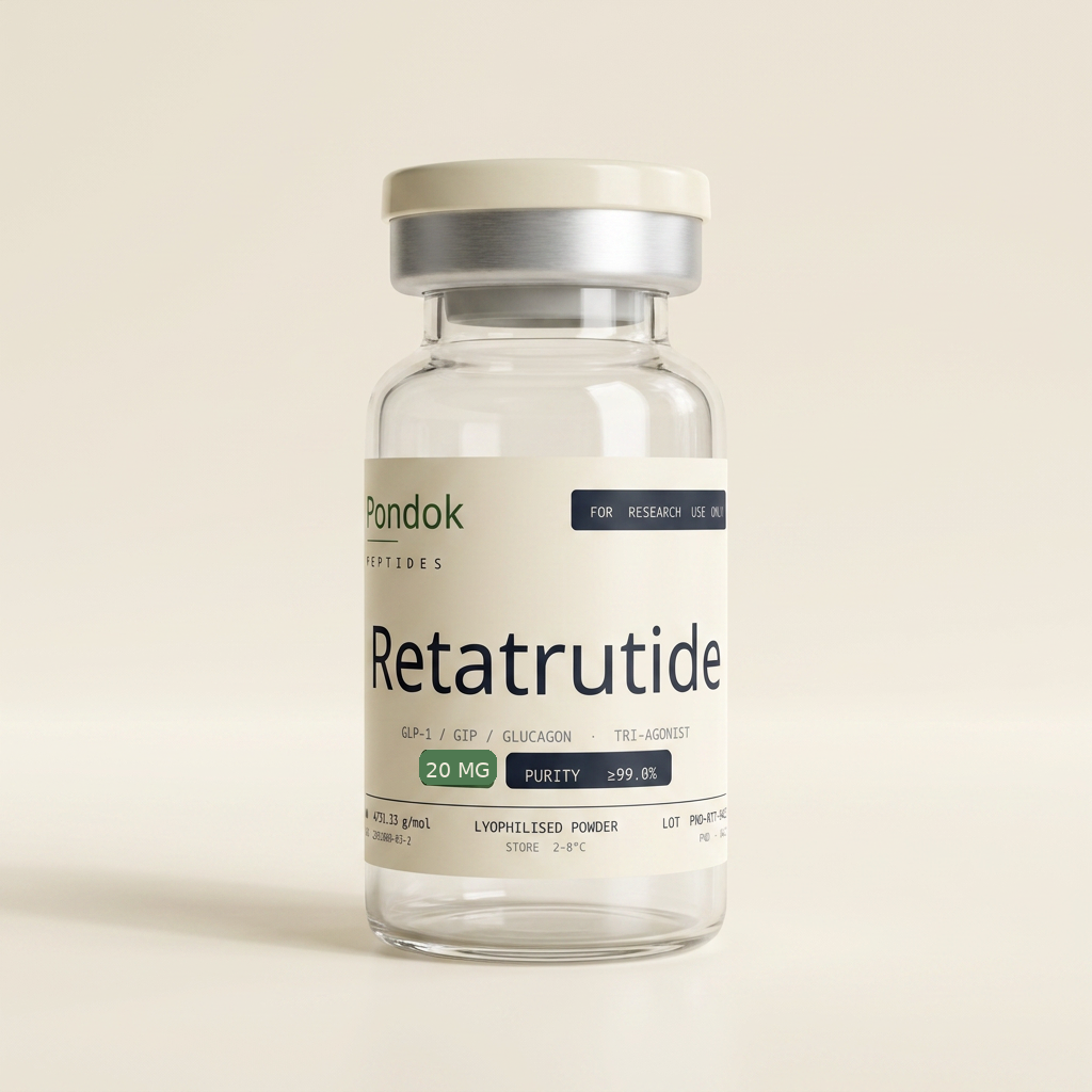 Retatrutide 20mg vial - Pondok Peptides